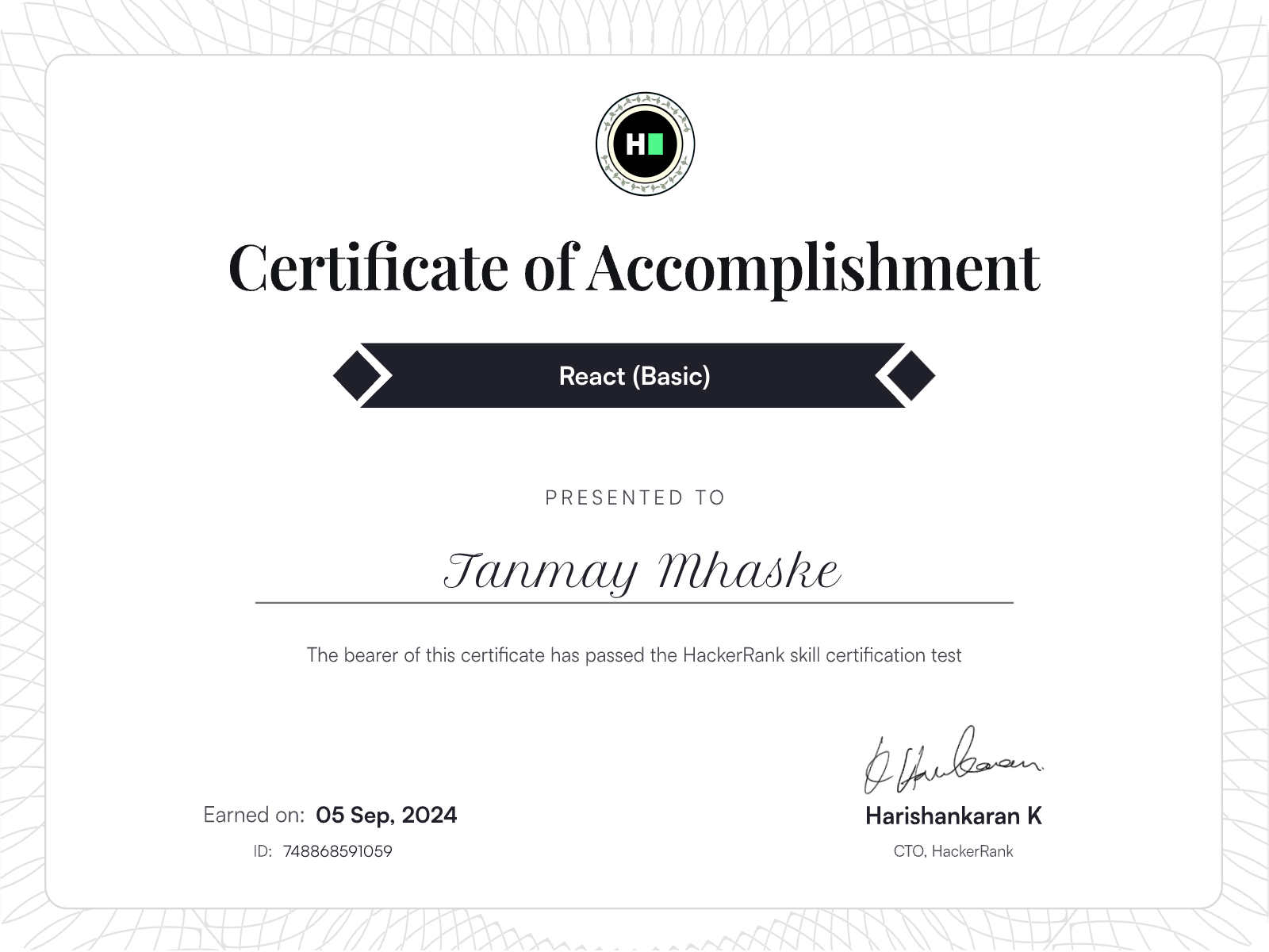 React Certification